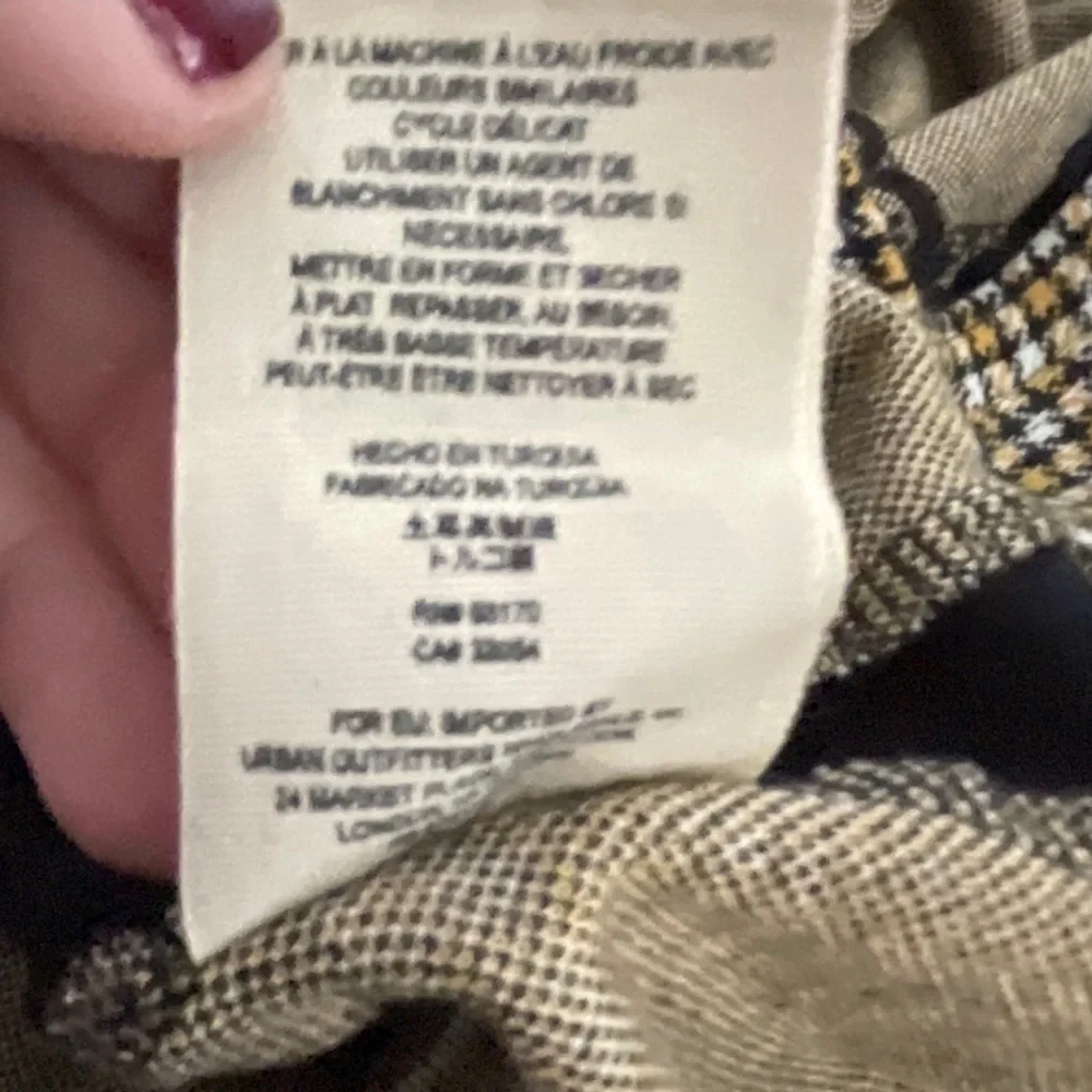 Free People Boston Herringbone Gold Scoop Neck Cropped Long Sleeve Tee‎ S